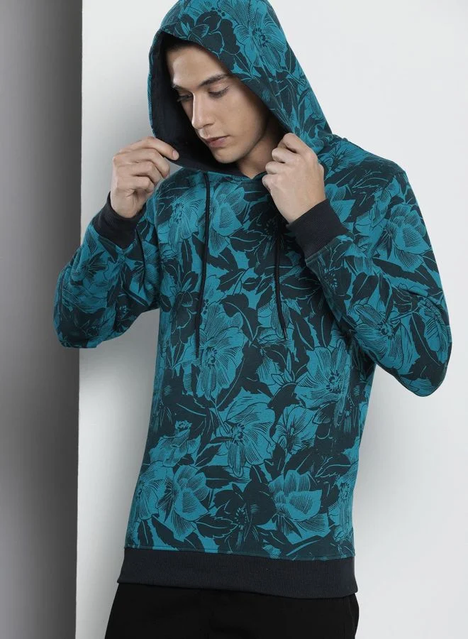 The Indian Garage Co Men Regular Fit Tropical Round Neck Full Sleeves Sweatshirt