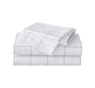 Eddie Bauer Home Sheets Cotton Percale Bedding Set  Crisp & Cool  Stylish Home Decor  Twin  Northern Plaid White/Grey - pzsku/Z67AD1EEC011E8B875043Z/45/1749651272/6a6e76c1-7034-47cb-8782-333482b1560c