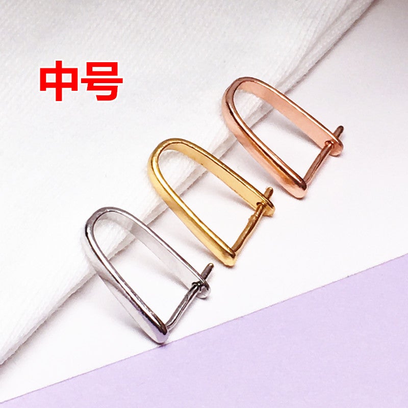Small Ping An Buckle Pendant Buckle Head S925 Sterling Silver Clip Thickened Beeswax Buckle Universal Silver Buckle Head Simple Pendant Buckle - Image 3