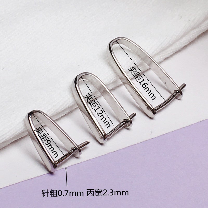 Small Ping An Buckle Pendant Buckle Head S925 Sterling Silver Clip Thickened Beeswax Buckle Universal Silver Buckle Head Simple Pendant Buckle - Image 5
