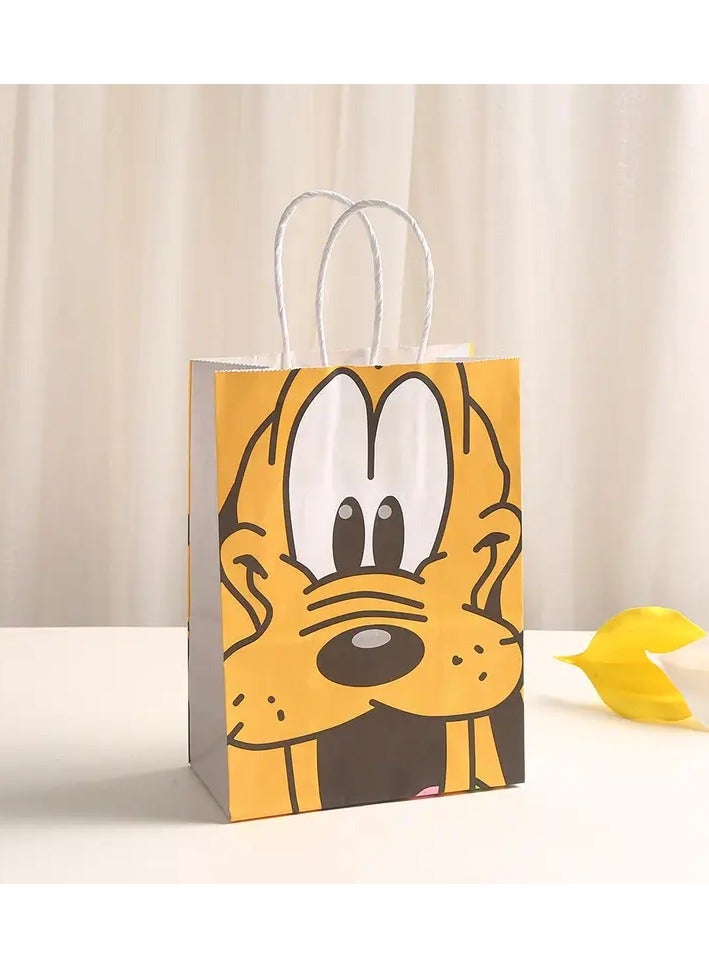 5 pcs Disney Mickey u0026 Minnie Mouse Kraft Paper Gift Bags, Foldable Party Favor Bags for Birthday, Party Decorations, Treats u0026 Small Gifts - Mixed Color