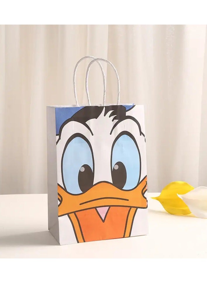 5 pcs Disney Mickey u0026 Minnie Mouse Kraft Paper Gift Bags, Foldable Party Favor Bags for Birthday, Party Decorations, Treats u0026 Small Gifts - Mixed Color