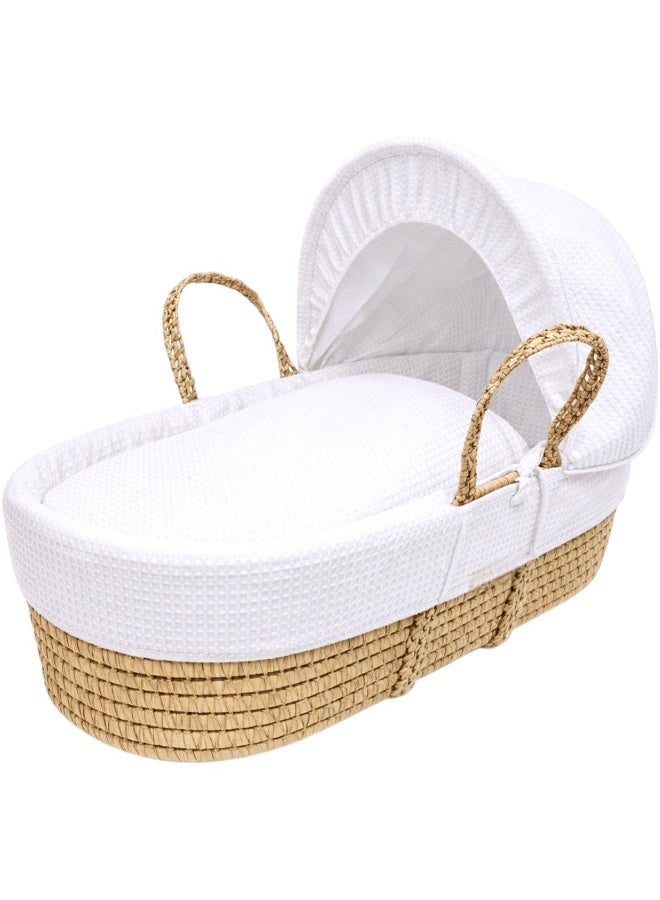 كايندر فالي Premium Cotton Waffle Moses Basket - Image 1