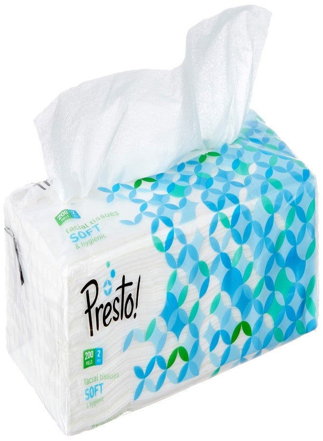 Presto! مناديل وجه ناعمة من أمازون براند - بريستو!، طبقتان | 1200 سحبة | 200 سحبة × 6 عبوات | ناعمة وعالية الامتصاص | ألياف سليلوز بكر طبيعية 100% - Image 2