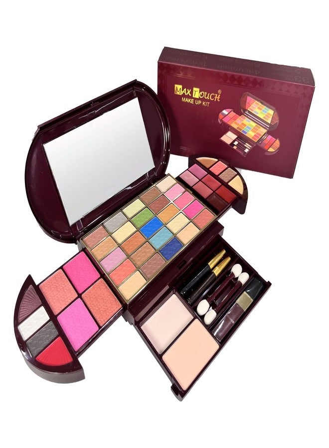 Max Touch MaxTouch Professional All In One Makeup Palette Kit 33 Colors Eyeshadows, Blusher, Powder Cake, Lipgloss, Eye & Lip Pencil Makeup Kit 2017 - Image 3