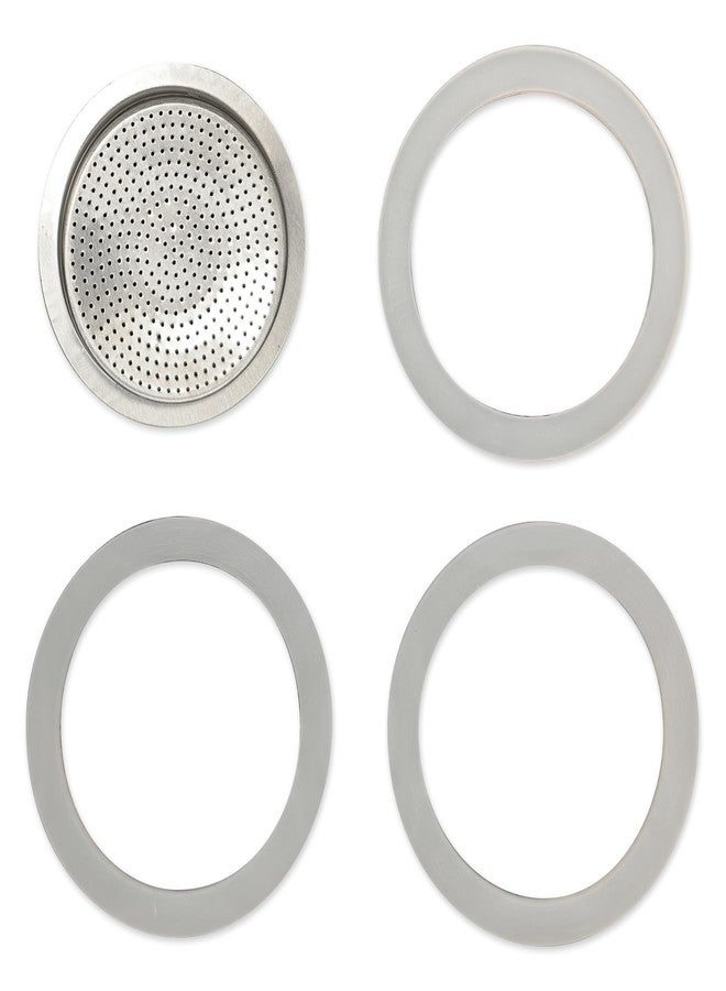 Teravan Replacement Silicone Gaskets, Compatible with Bialetti Moka Express 6 Cup (6 Espresso Cup = 9.1oz / 270ml) - Image 1