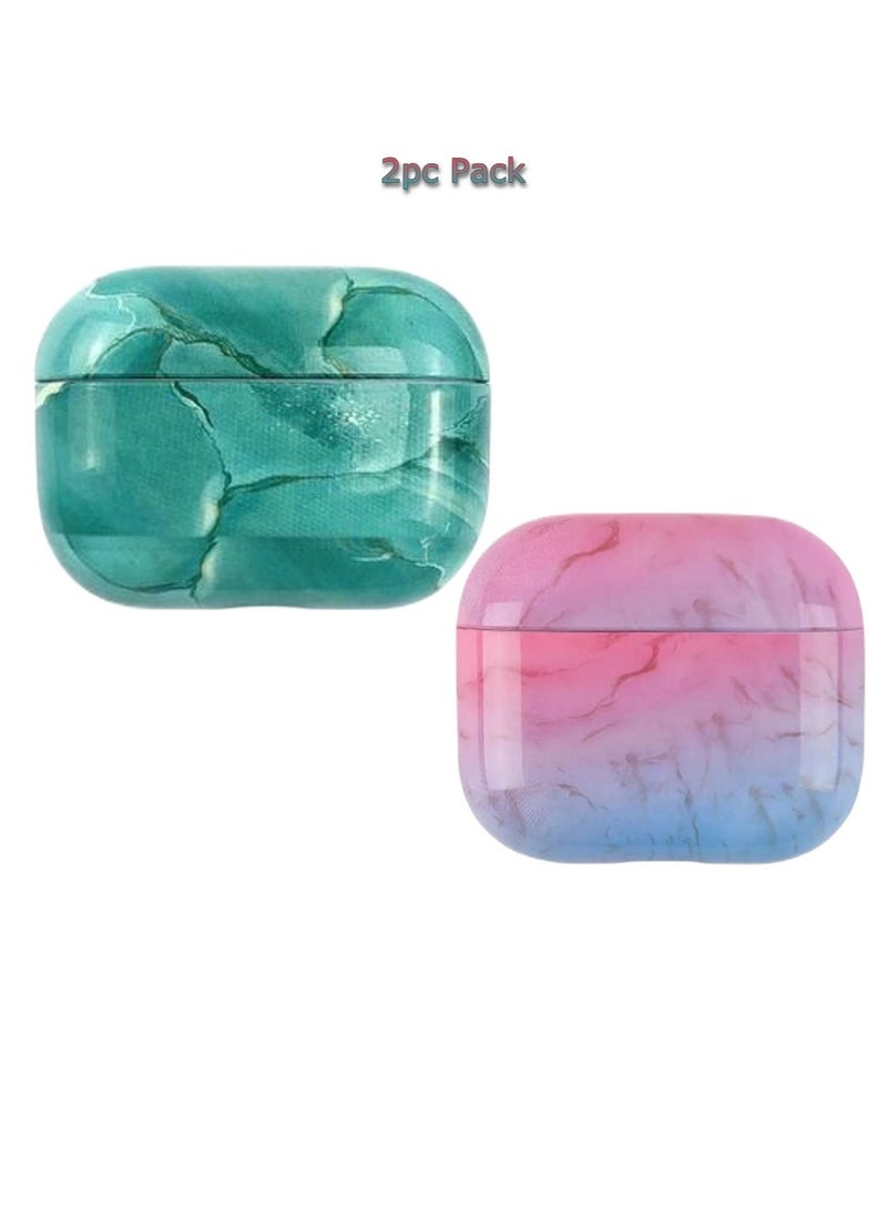 TWEGGON Apple Airpods Pro/Pro2 Case, Marble textured Protective Cover Case For Airpods Pro/Pro2  - Image 1