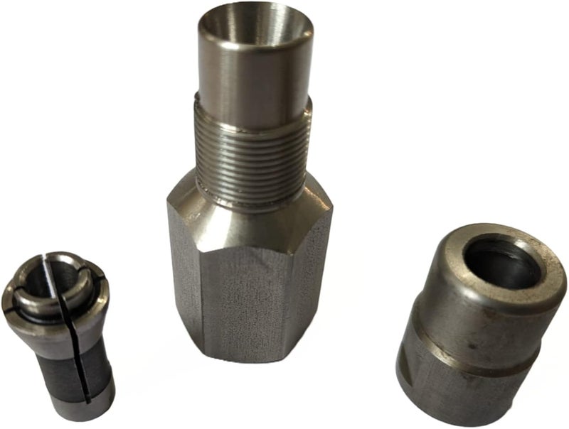 DRILAX Flapper Adapter 5/8 -11 Thread 1/4" Collet Angle Grinders Into Die Grinders for Carbide Burrs Flapper Wheels Made in USA Compatible with Dewalt - Image 5