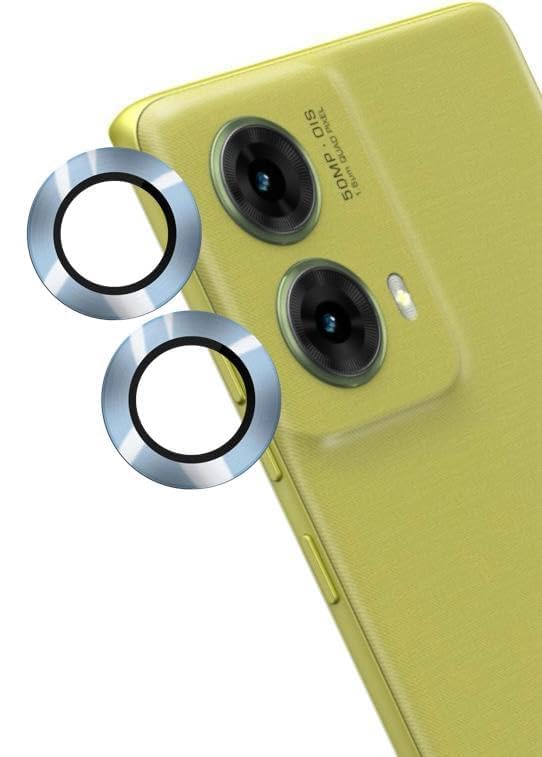 ZARALA Camera Lens Frame Glass Compatible with Motorola G96 5G Tempered Glass Aluminum Alloy Frame Individual Camera Lens Protector Cover (G96 5G, Blue) - Image 1