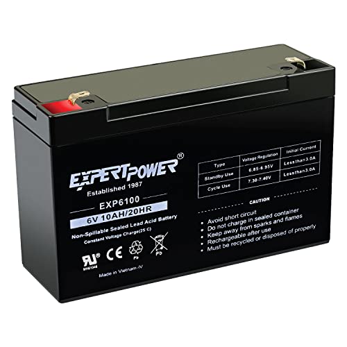 ExpertPower 6V 10AH Sealed Lead Acid (SLA) Battery with F1 Terminal - Image 1