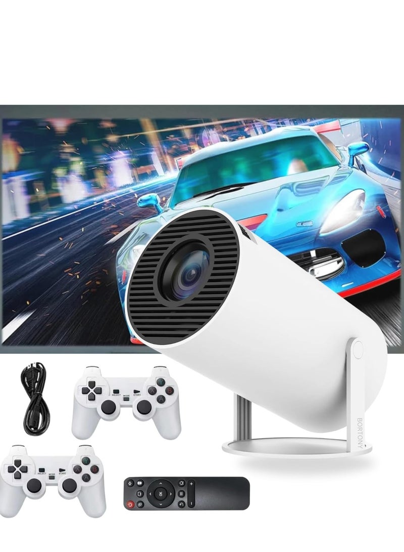 ELTRAZONE Mini Projector with Controller: 1080P Resolution, 64GB Storage, and WiFi 6 Support  - Image 1