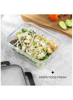 HOPHOP 1,2 & 3 Compartment Glass Meal Prep Containers  - Image 5