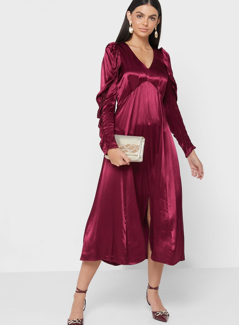 Closet London Plunge Neck Dress - Image 4