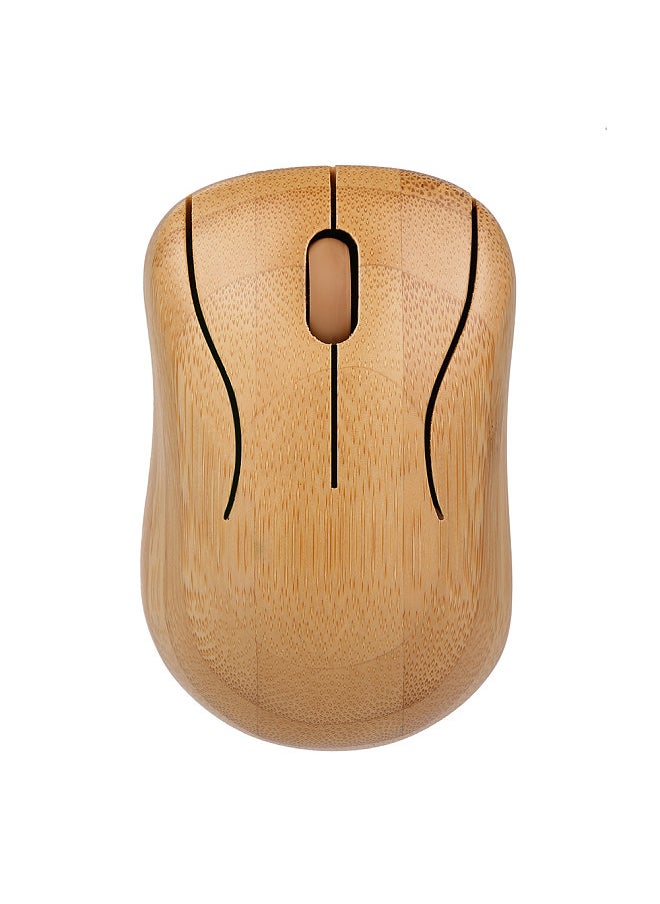 Generic - 2.4G Wireless Bamboo PC Keyboard and Mouse Combo Computer Keyboard Handcrafted Natural Wooden Plug and Play - Image 1