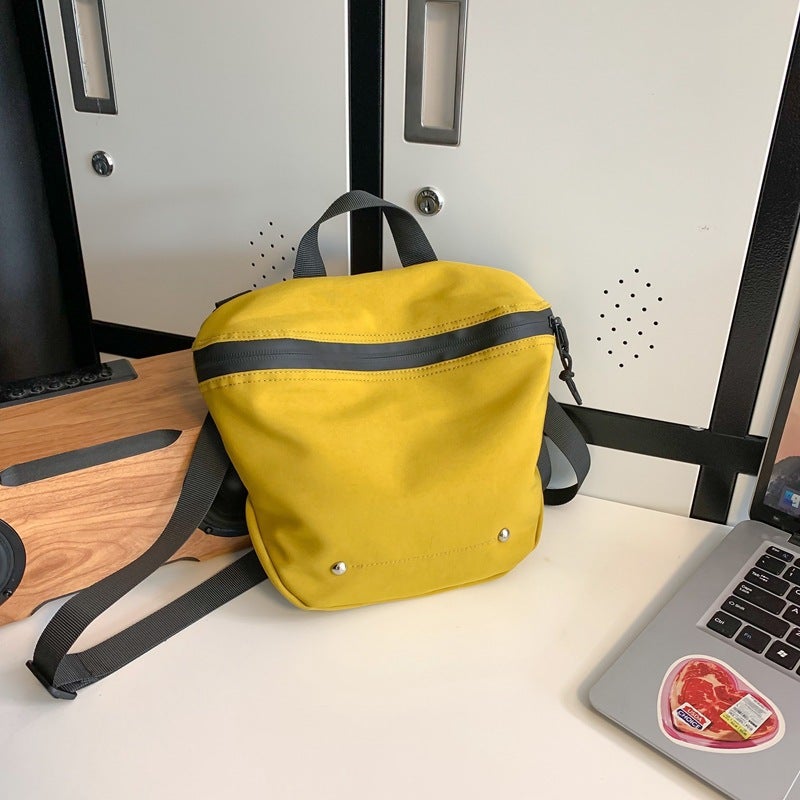 Trendy Cool Lightweight Small Satchel Women'S Solid Color All-Match Shoulder Bag Multi-Functional Casual Sports Commuter Small Backpack For Male Students - Image 1