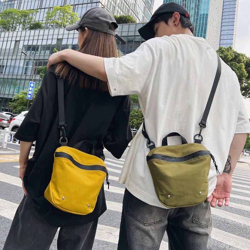 Trendy Cool Lightweight Small Satchel Women'S Solid Color All-Match Shoulder Bag Multi-Functional Casual Sports Commuter Small Backpack For Male Students - Image 2