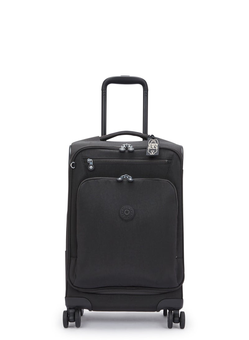 kipling New Youri Spin Small  Wheeled Travel Case with Extendable Trolley Handle 58cm/22inches, 2.55kg, 33L, Black Noir - Image 1