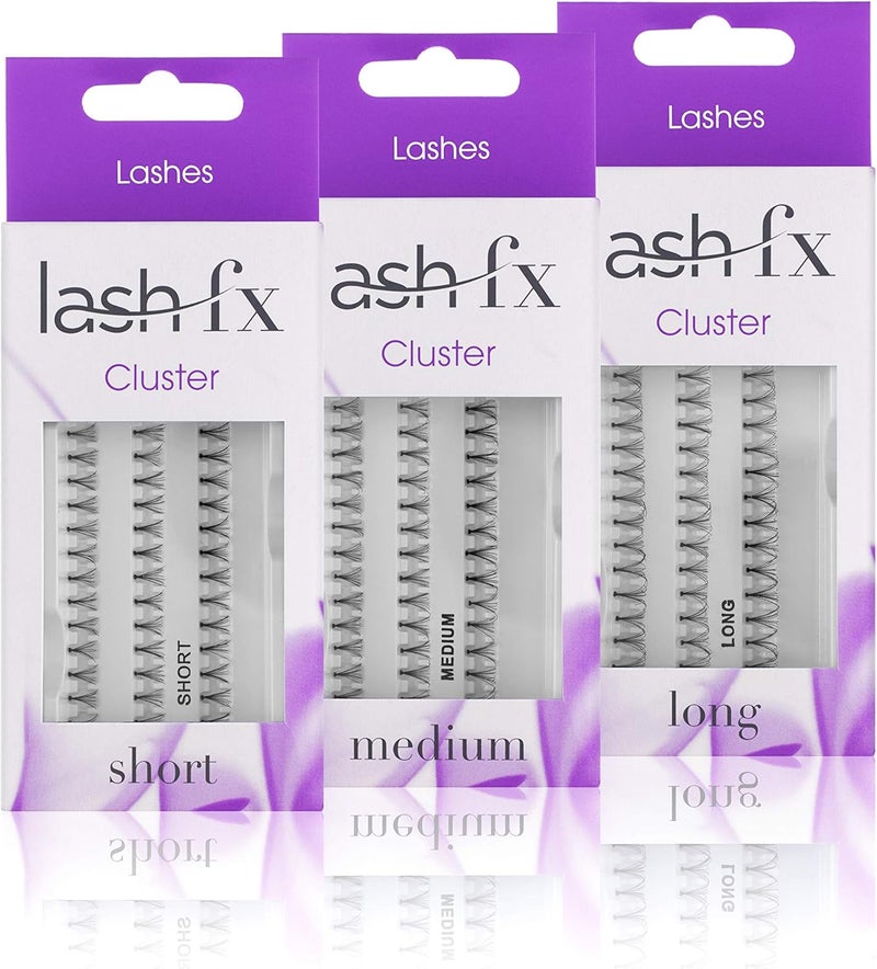 Lash FX Silky Mink Cluster Medium False Eyelash Black Individual