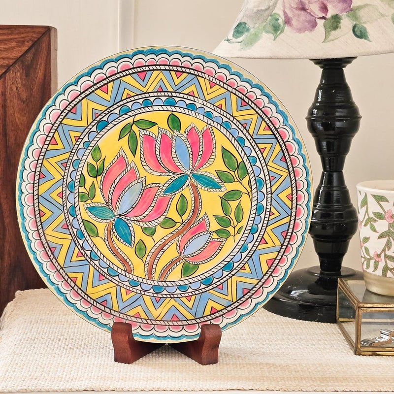 RITUALISTIC RITUALISTIC Lotus Single Wall Plate 11 Inch with Stand Wall Arts For Home Decoration Living Room Bedroom Office Decor Aesthetic Room Decor Items Wall Hanging Show Pieces - Image 5