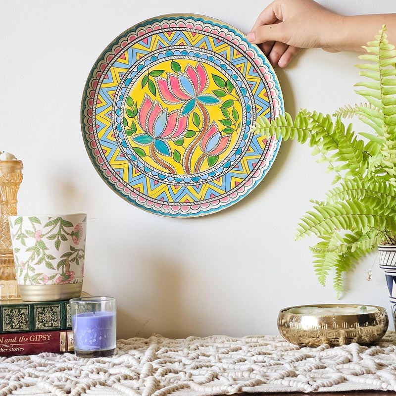 RITUALISTIC RITUALISTIC Lotus Single Wall Plate 11 Inch with Stand Wall Arts For Home Decoration Living Room Bedroom Office Decor Aesthetic Room Decor Items Wall Hanging Show Pieces - Image 2
