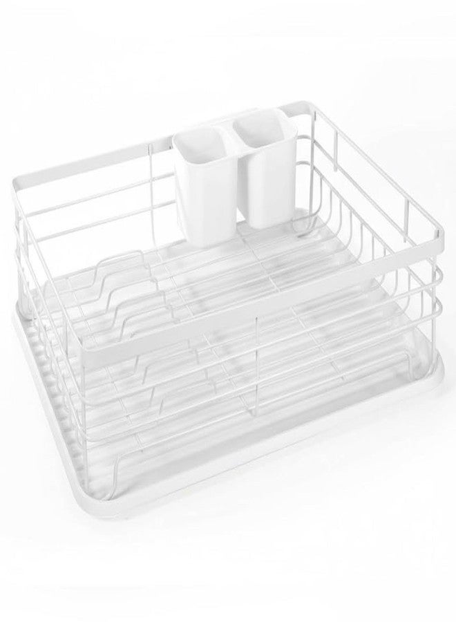 VBM Dish Drying Rack with Drainboard, Stainless Steel Rustproof Kitchen Countertop Dish Drainer, Large Capacity Plate Bowl Cup Organizer with Removable Cutlery Holder & Wooden Handles, Easy Drain Design - Image 5