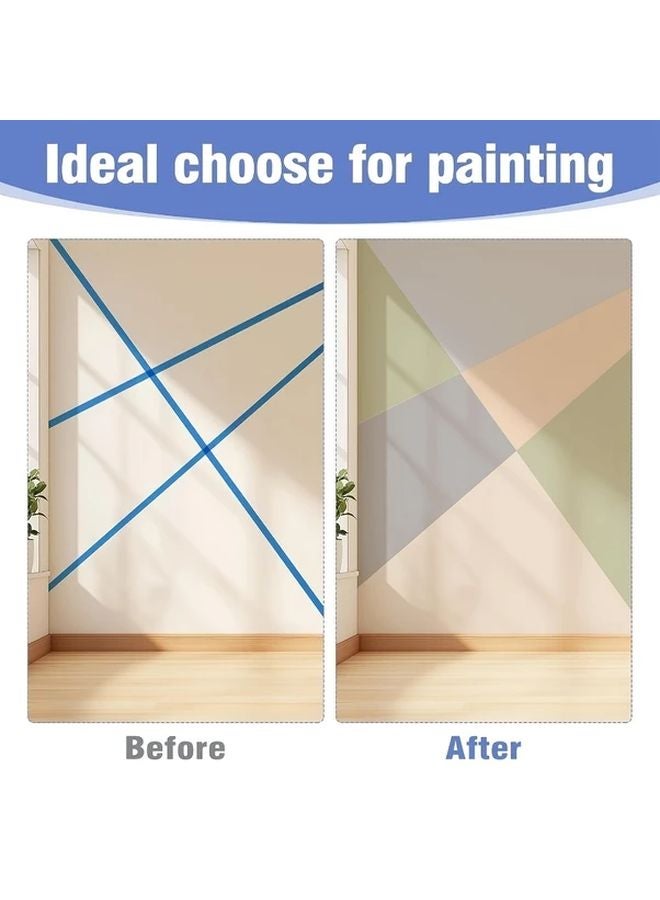 YITAPE 1 Inch Wide Blue Painters Tape 12 Rolls Bulk Pack Smooth Finish - Image 5