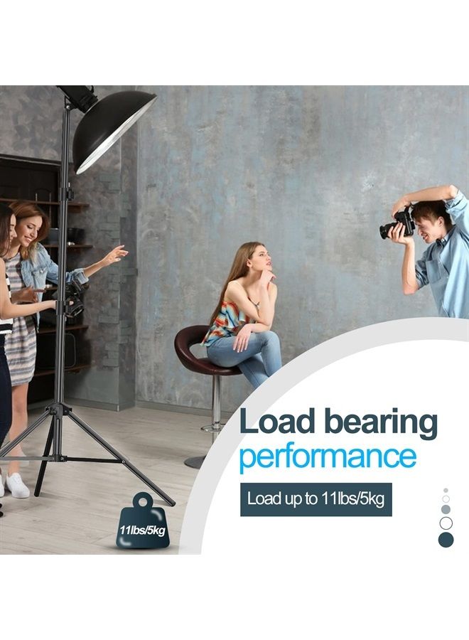 EMART 7 Ft Light Stand for Photography, Portable Photo Video Tripod Stand, Lighting Stand with Carry Case for Speedlight, Flash, Softbox, Umbrella, Strobe Light, Camera, Photographic Portrait - 2 Pack - Image 2