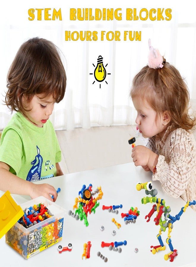 Afomida 215 PCS Creative Building Blocks Playset Toy - Featuring Storage, Includes Dinosaur, Robot, Car, Spider, Dog Figure, Learning Toy for Kids, Birthdays Gift for Kids, Boys and Girls Ages 4-7, 8+ - Image 3