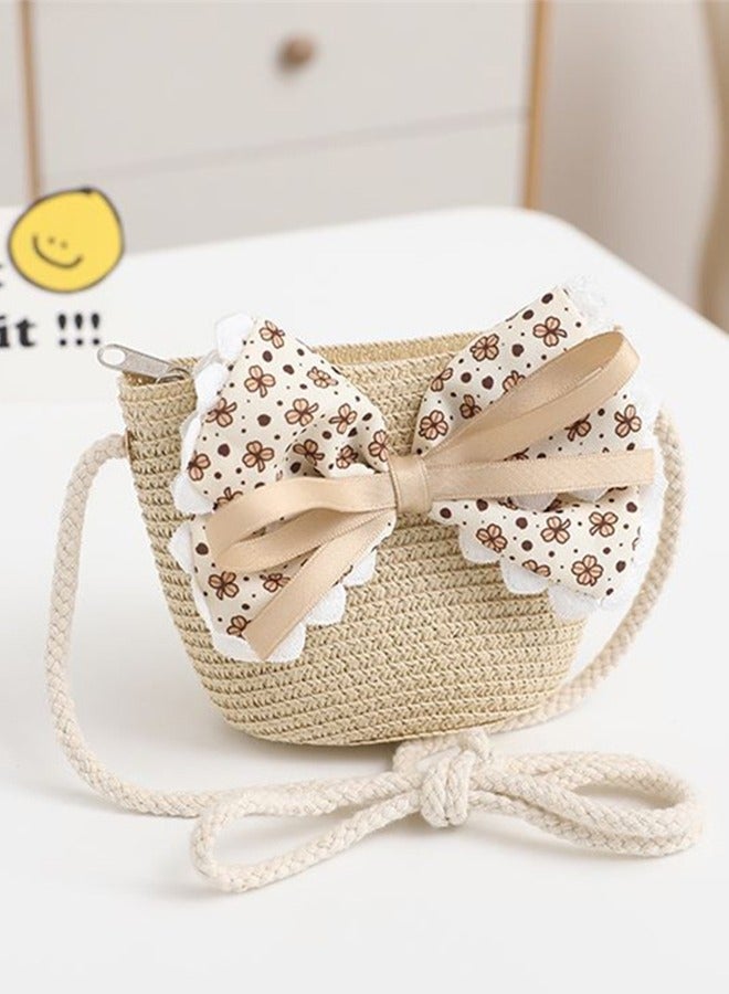 DUNISO 2 Pieces of Sun Hat With Shoulder Bag Set, wide brimmed sun hat, sun protection hat, girls' summer hat bag set, suitable for beach, party, travel, suitable for girls and children - Image 3