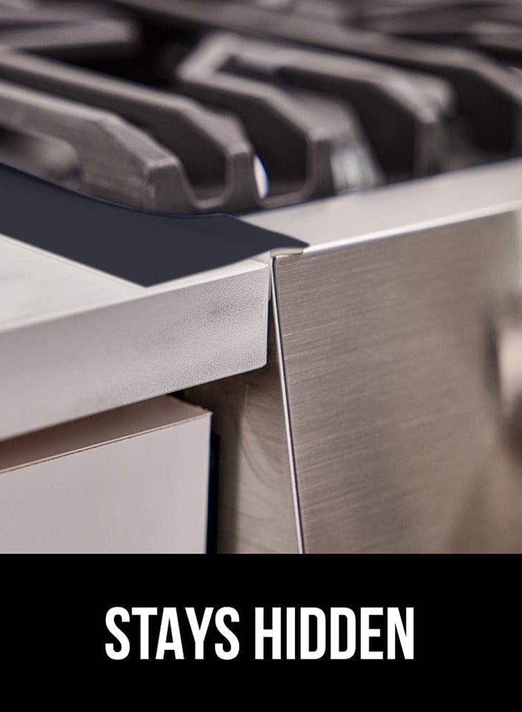 SOLARAE Silicone Stove Gap Covers, Heat Resistant Flexible Stovetop Filler Between Counters and Cooktops, Seamless Hidden Oven Side Guard, Prevents Counterspace Mess, 21 Inch, Black 2 Pack - Image 4