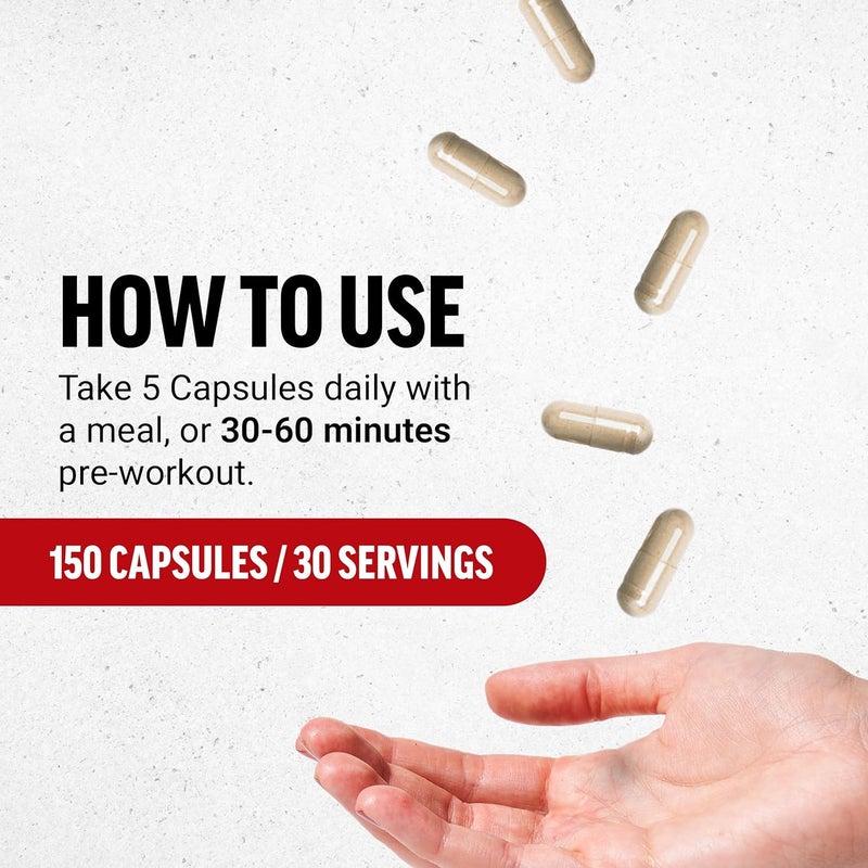 Force Factor مكمل ل-أرجينين أكسيد النيتريك من فورس فاكتور مع بايوبيرين للمساعدة في بناء العضلات ودعم تدفق الدم الأقوى وتوصيل المغذيات والضخ ل-أرجينين 3000 ملغ 3 غرام 150 كبسولة - Image 4