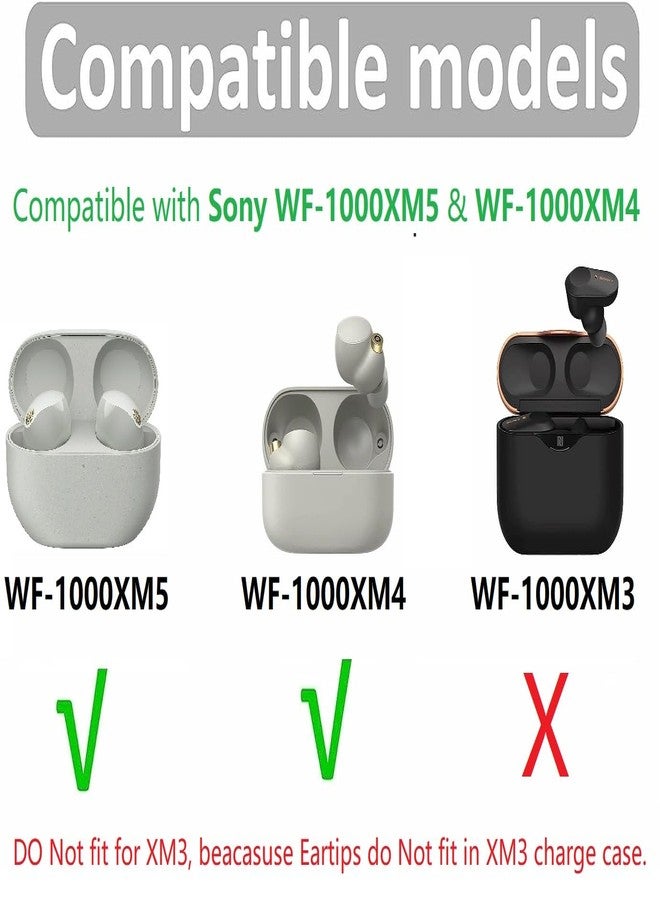 BLLQ رؤوس أذن بذاكرة فوم BLLQ متوافقة مع سوني WF-1000xm5 1000xm4 WF-C700n بدائل لرؤوس الأذن، إلغاء ضوضاء مثالي، تناسب في العلبة، S/M/L 6 أزواج من رؤوس الفوم، فضي (515W) - Image 2