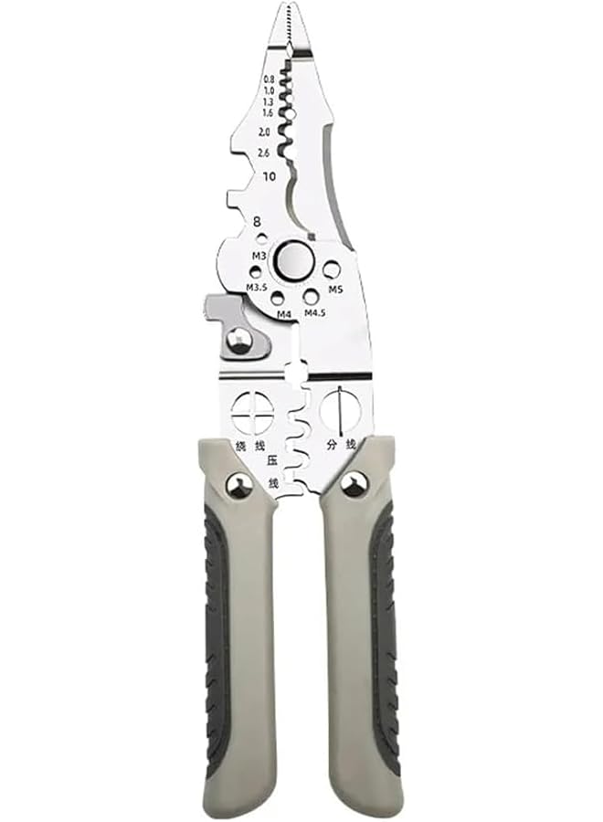 PROMASS promass Multifunctional Wire Stripper Crimper Cable Cutter Pliers, 4 in 1 Wire Strippers and Crimping Tool, Wire Strippers and Crimping Tool for Stripping, Cutting and Crimping (1PC) 