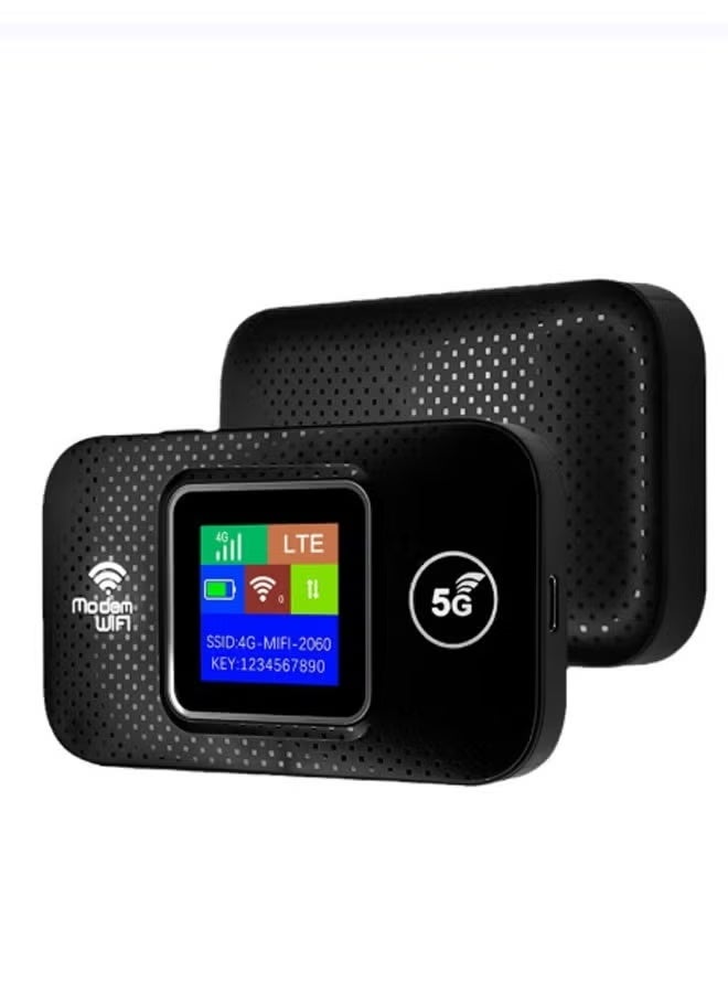 نيوترل جهاز نقطة اتصال Wi-Fi محمول 4G/5G LTE غير مقفل جهاز توجيه محمول/متنقل بحجم الجيب ومناسب للسفر (أسود) - Image 1