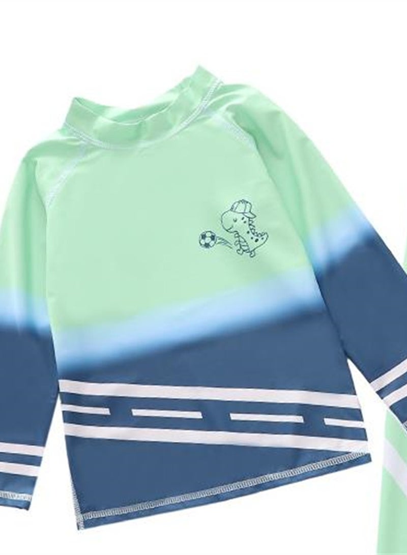 2pcs children's swimsuit boys one piece long sleeve long pants surfing swimsuit swimsuit - Image 3