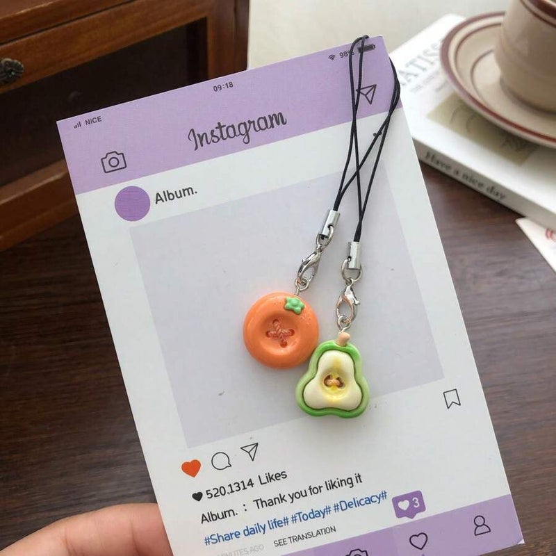 Resin Fruit Shaped Phone Lanyard Watermelon Style Gift For Friends - Image 2