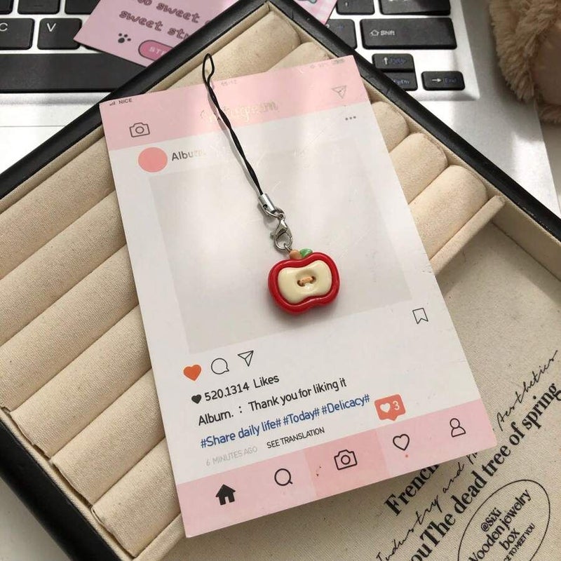 Resin Fruit Shaped Phone Lanyard Watermelon Style Gift For Friends - Image 4