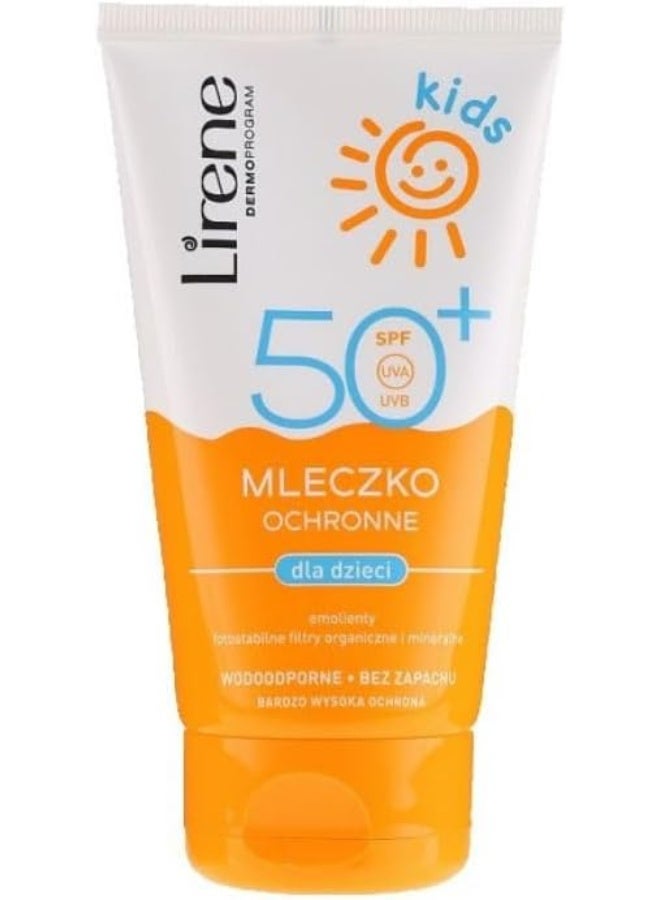 LIRENE حليب الجسم لحماية الشمس للأطفال، SPF 50