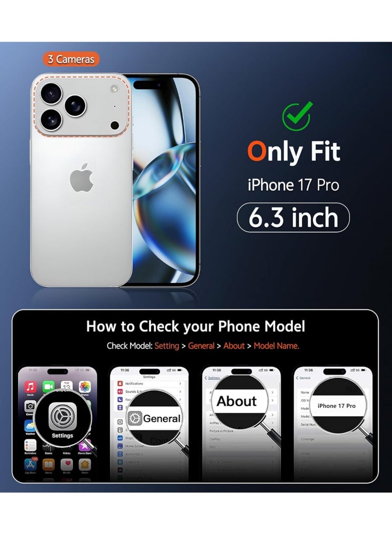 إكس ليفيل لآيفون 17 برو غطاء الحالة، واضحة المغناطيسية قضايا الهاتف الشفاف مع حامي الشاشة نحيف درجة حماية الانخفاض قوية مقاومة للصدمات حماية غطاء الهاتف الخلوي - Image 2