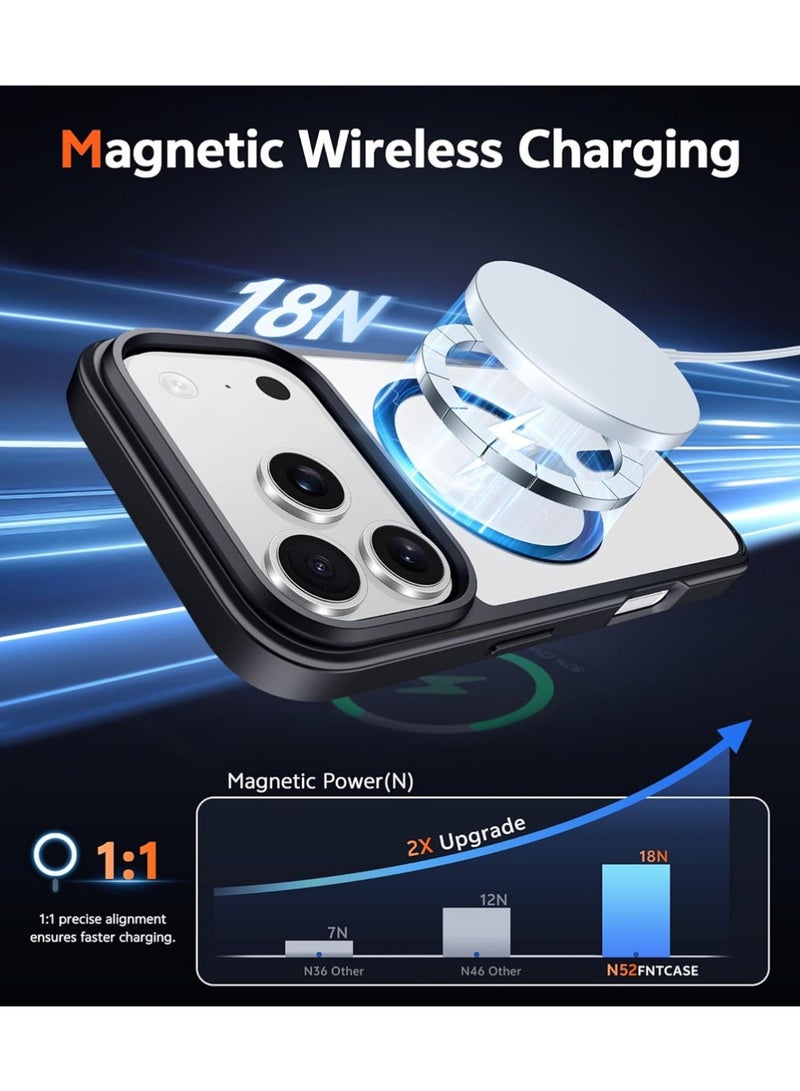 إكس ليفيل لآيفون 17 برو غطاء الحالة، واضحة المغناطيسية قضايا الهاتف الشفاف مع حامي الشاشة نحيف درجة حماية الانخفاض قوية مقاومة للصدمات حماية غطاء الهاتف الخلوي - Image 3