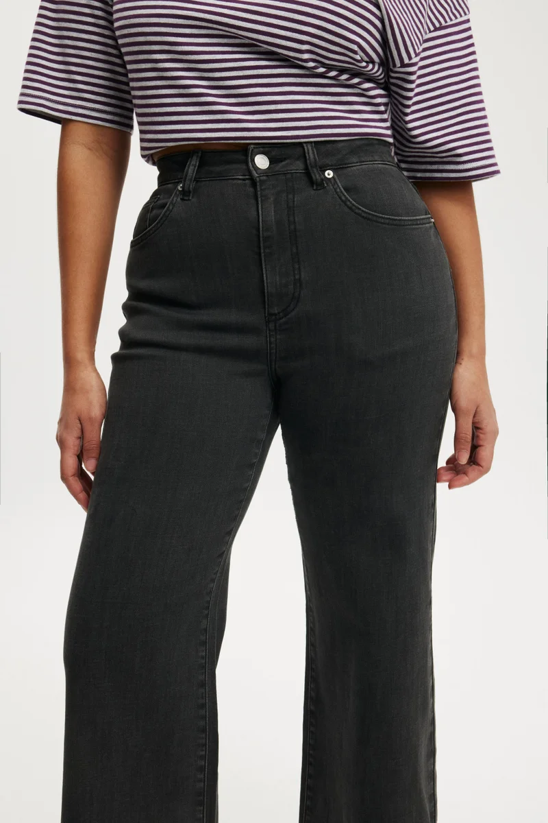 Cotton On  CURVY STRETCH WIDE JEAN for Women | Best Price UAE