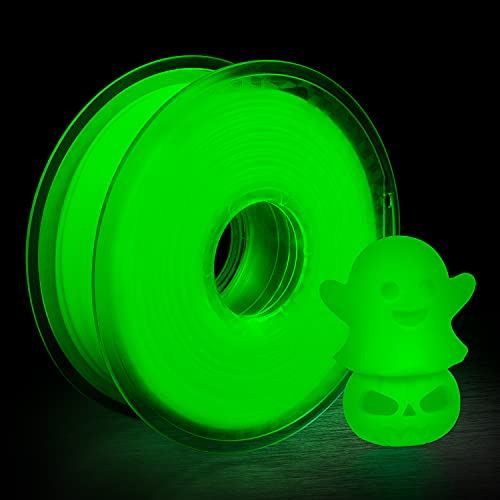 iSANMATE 3D Printer Filament, PLA Filament Glow in The Dark, 1.75mm Dimensional Accuracy +/- 0.03 mm, 1 kg Spool - Image 1