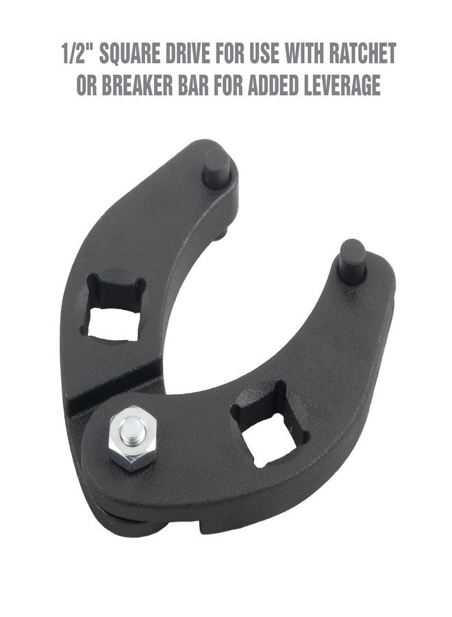 OEMTOOLS 27398 Adjustable Gland Nut Wrench, Fits Gland Nuts From 1 to 3.75 Inches, Reversible Design for 7/32 and 1/4 Inch Pinholes, 1/2 Inch Drive - Image 3