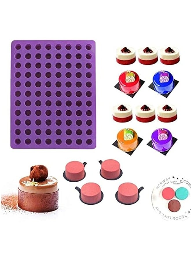Cylindrical Silicone Mold for Cheese Cakes, Handmade Soap, Baking, Chocolate, Truffle, Jelly, Candy - 88 Cavities