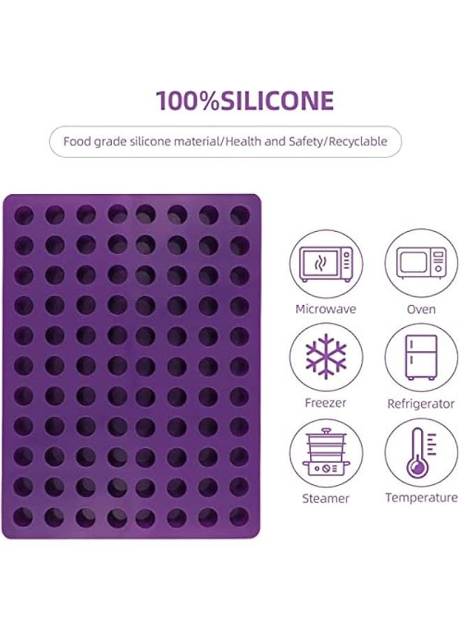 Cylindrical Silicone Mold for Cheese Cakes, Handmade Soap, Baking, Chocolate, Truffle, Jelly, Candy - 88 Cavities