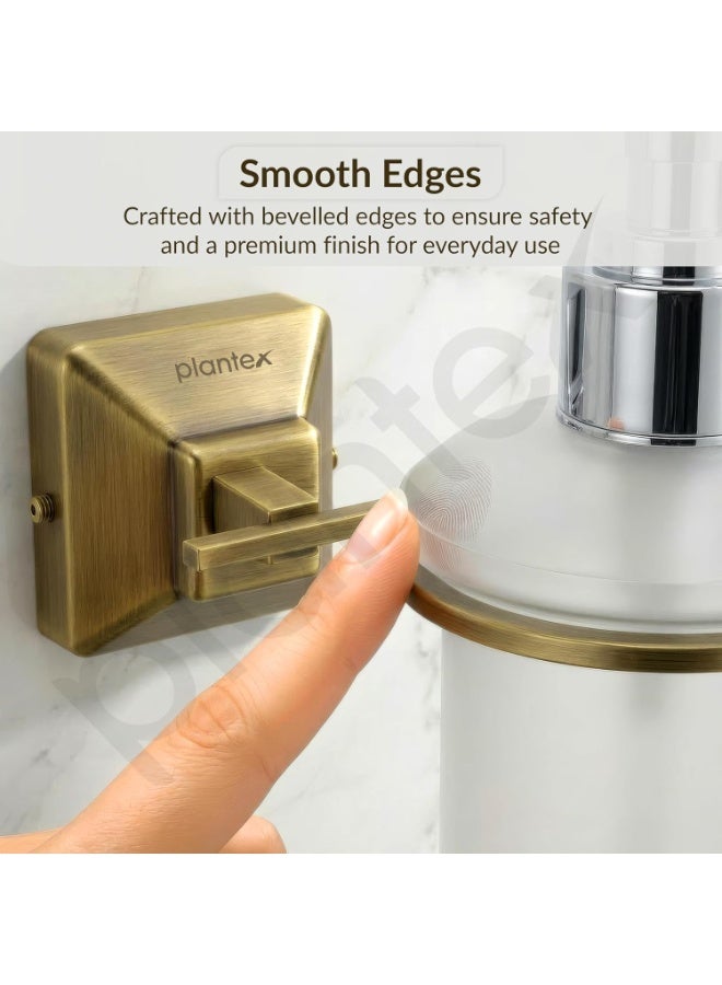 Plantex 304 Grade Stainless Steel Liquid Soap Dispenser/Shampoo Dispenser/Hand Wash Dispenser/Bathroom Accessories - Squaro (Antique) - Image 3