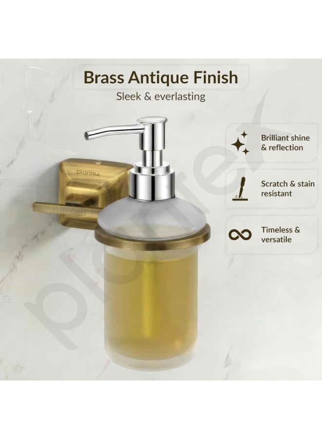Plantex 304 Grade Stainless Steel Liquid Soap Dispenser/Shampoo Dispenser/Hand Wash Dispenser/Bathroom Accessories - Squaro (Antique) - Image 2