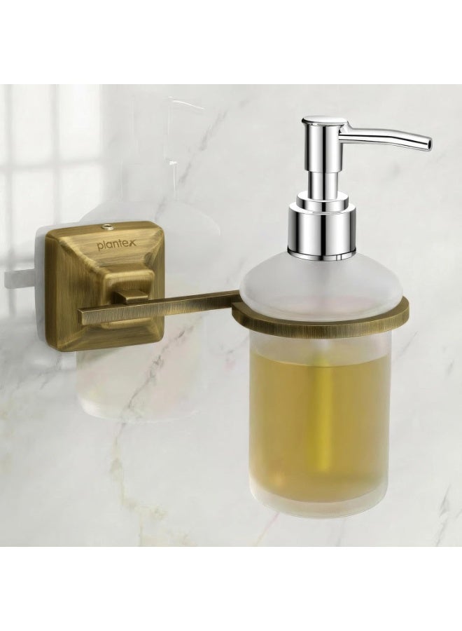 Plantex 304 Grade Stainless Steel Liquid Soap Dispenser/Shampoo Dispenser/Hand Wash Dispenser/Bathroom Accessories - Squaro (Antique) - Image 1