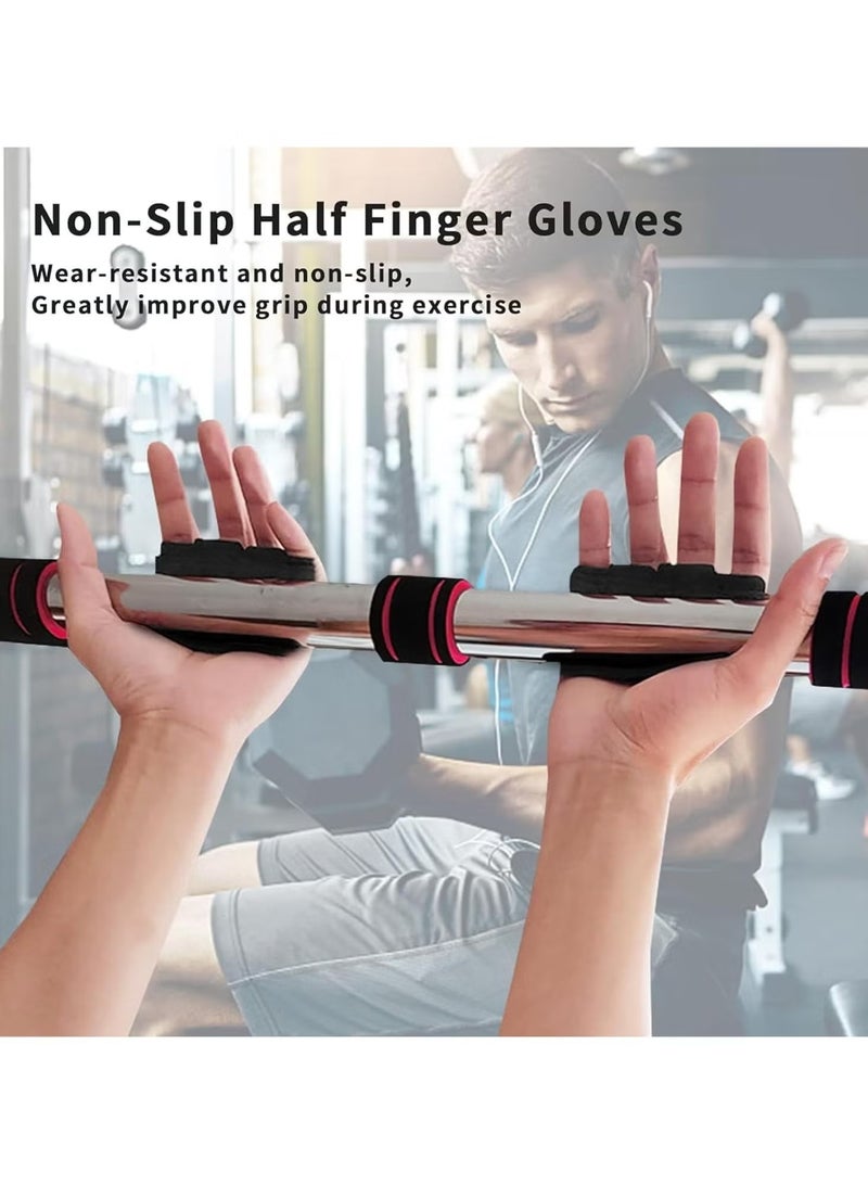 Vilico Cowhide Fitness 4-Finger Gloves enhance flexibility, breathability, comfort, and fit, suitable for both men and women, avoiding calluses. Palm protector, suitable for exercise, training, fitness, weightlifting, strength lifting, cross training, and hard pull  - Image 4