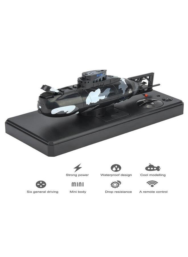 NIBEMINENT Mini Simulation Military Remote Control 6 Channel Submarine Toy Model (Black)  - Image 5
